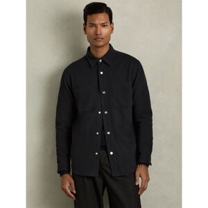 REISS FITZROY Brushed Corduroy Press Stud Overshirt